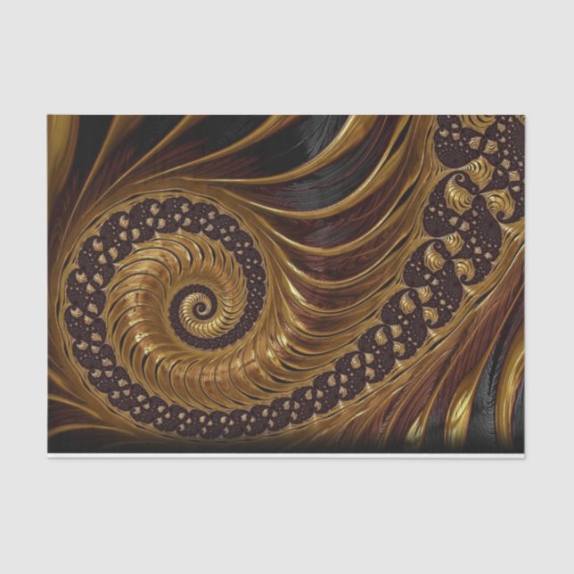 coffee feathers fractal tissue paper (Front)