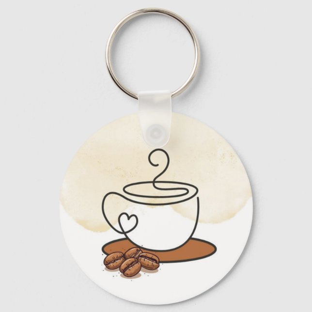 Coffee First Decisions Later Keychain (Front)