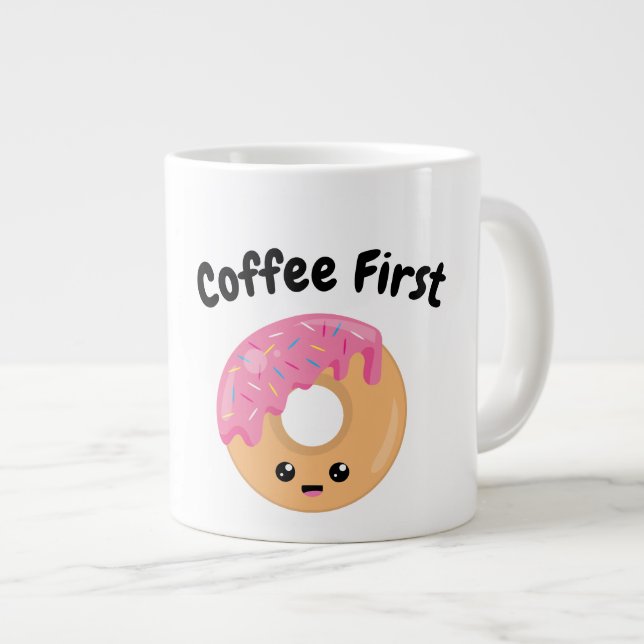 Coffee First   - Jumbo Mug (Front Right)