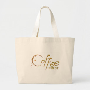 Coffee first jumbo tote bag
