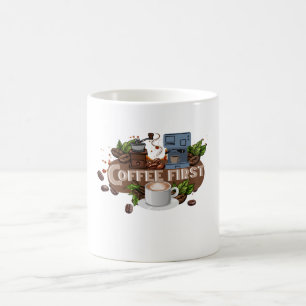 Coffee First – Morning Motivation for True Caffein Mug
