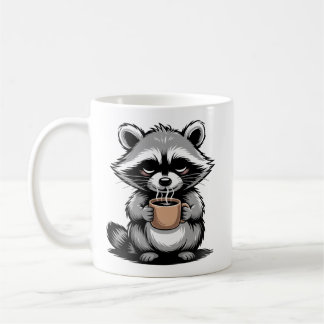 Coffee First, Talk Later Funny Raccoon Mug