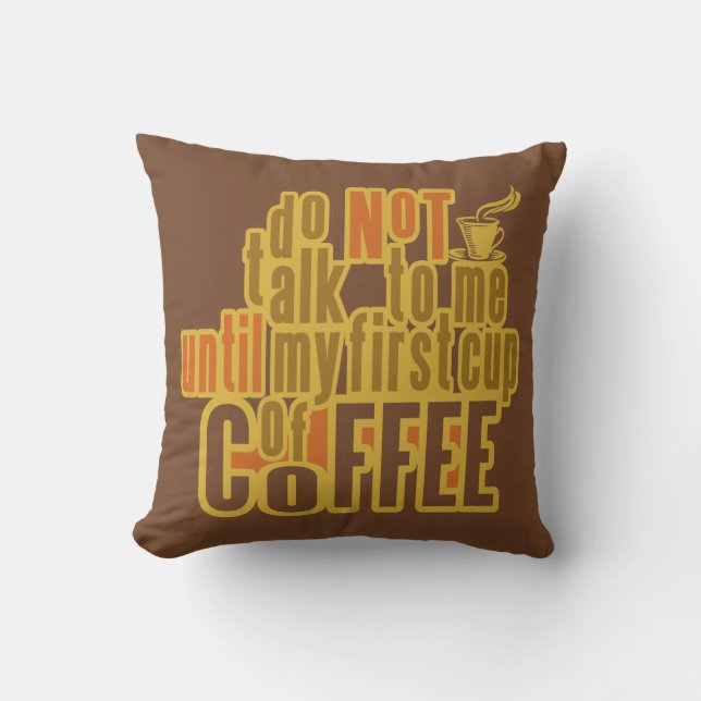 COFFEE FIRST throw pillow (Front)