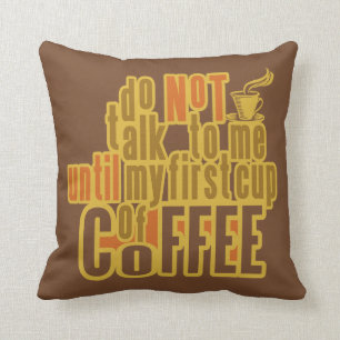 COFFEE FIRST throw pillow