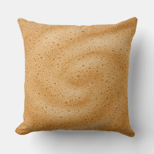 Coffee foam texture throw pillow
