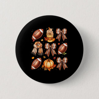 Coffee Footll Coquette Bow Fall Vibes Pumpkin Than 2 Inch Round Button