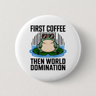Coffee Frog 2 Inch Round Button