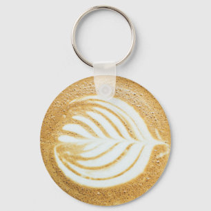 Coffee Froth Leaf Keychain