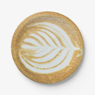 Coffee Froth Leaf Paper Plate