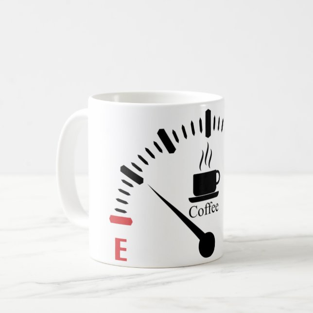 Coffee fuel gage coffee mug (Front Left)