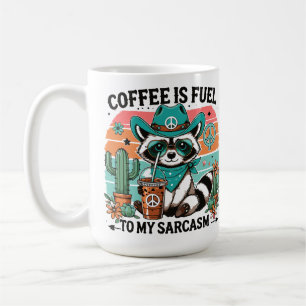 Coffee Fuel Sarcasm Funny Raccoon  Mug