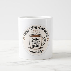 Coffee Fuels My Goals Cute Coffee Mug Design