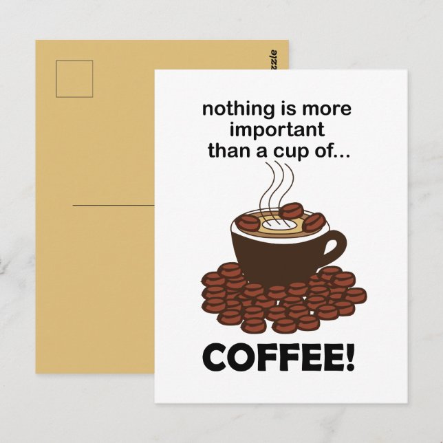 Coffee Funny Coffee Lover Coffee Postcard (Front/Back)