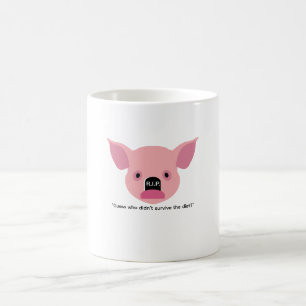 Coffee funny conceptual mug with a pig