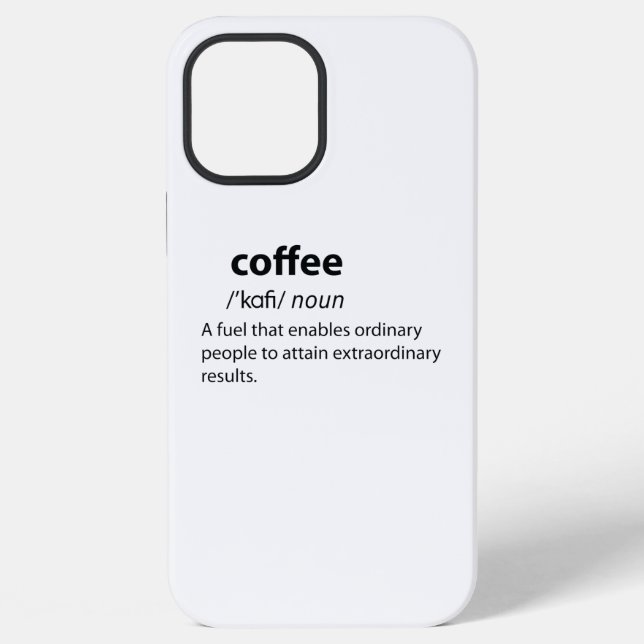Coffee Funny Dictionary Definition iPhone Case (Back)