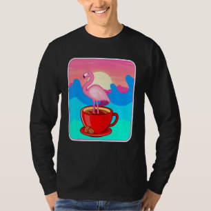 Coffee Funny Flamingo Lovers Vintage Sunset T-Shirt
