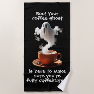 Coffee Ghost Beach Towel