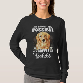 Coffee Golden Retriever Funny Saying Dog Espresso T-Shirt