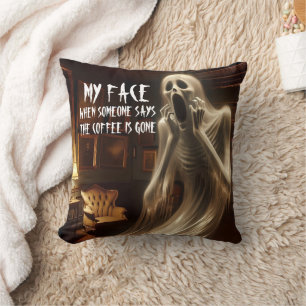 Coffee Gone! Throw Pillow