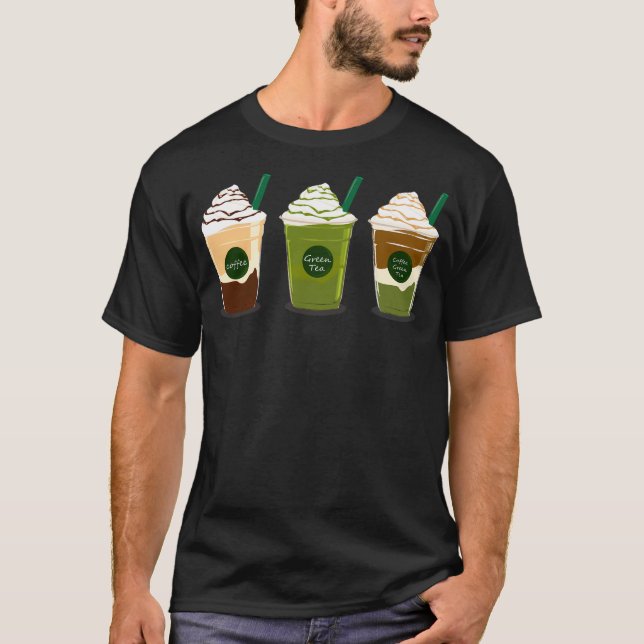 Coffee - Green Tea - Coffee Green T-Shirt (Front)