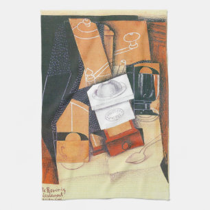 Coffee Grinder by Juan Gris, Vintage Cubism Art Kitchen Towel