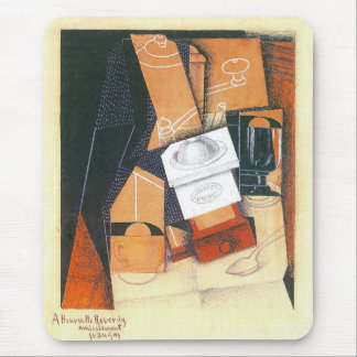 Coffee Grinder by Juan Gris, Vintage Cubism Art Mouse Pad