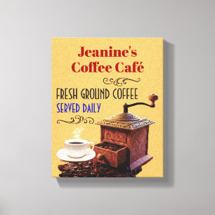 Coffee Grinder Coffee Cafe 8"X10" Canvas Print
