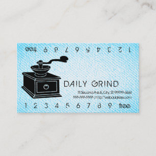 Coffee Grinder / Loyalty Punch on Textured Look Card