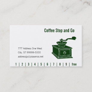 Coffee Grinding Punch & Loyalty Card