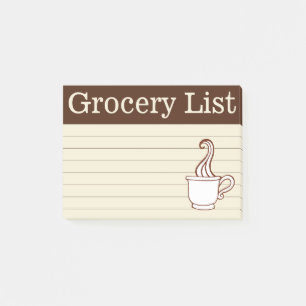 Coffee Grocery Shopping List Post It Notes Gift