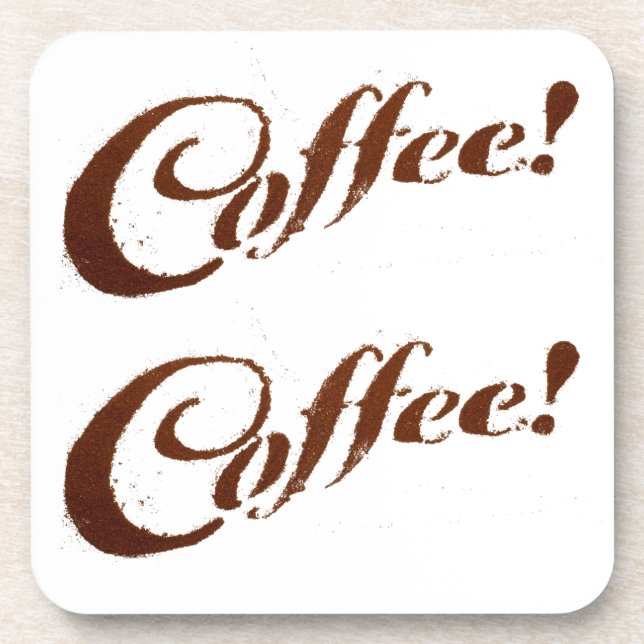 Coffee Grounds Coffee - Cork Coasters (Front)