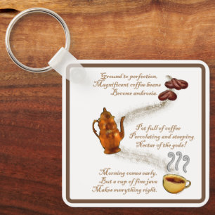 Coffee Haiku Keychain