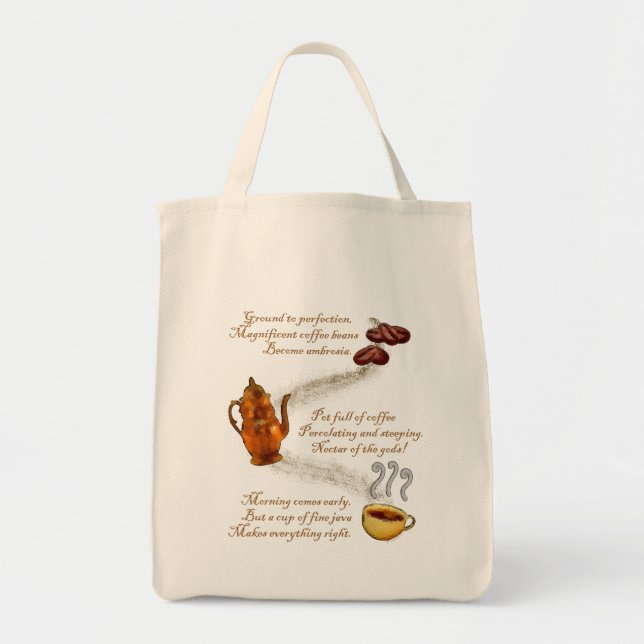 Coffee Haiku Tote Bags (Front)