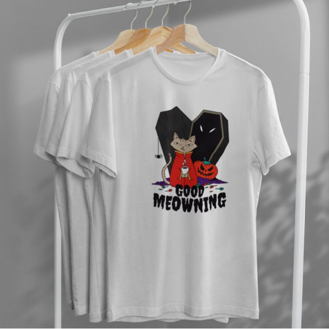 Coffee Halloween Cat T-Shirt (Creator Uploaded)