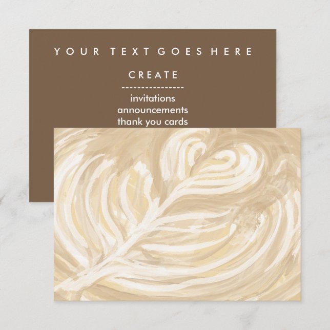 coffee heart art invitation (Front/Back)