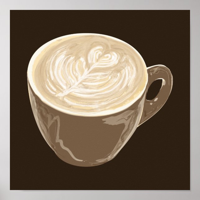 coffee heart art poster (Front)