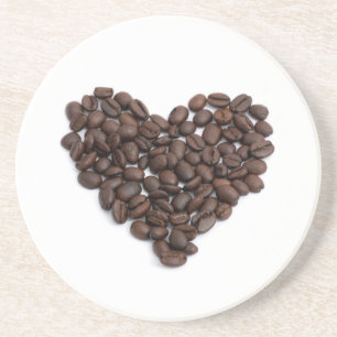 Coffee heart coaster