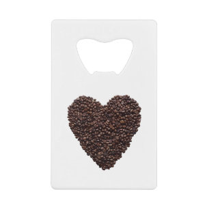 Coffee Heart Credit Card Bottle Opener