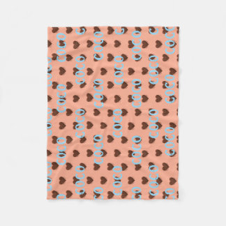 Coffee Heart Fleece Blanket
