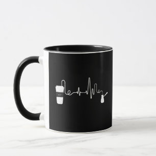 Coffee Heartbeat Coffee Cup Caffeine Lovers