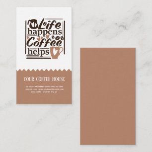 Coffee helps business card