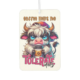 Coffee Helps Me Tolerate Idiots  Air Freshener