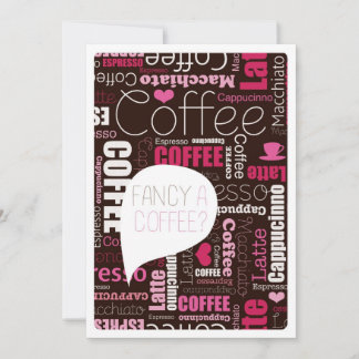 Coffee high tea friends party invitation