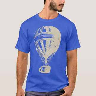 Coffee Hot Air Balloon Vintage Adventure T-Shirt