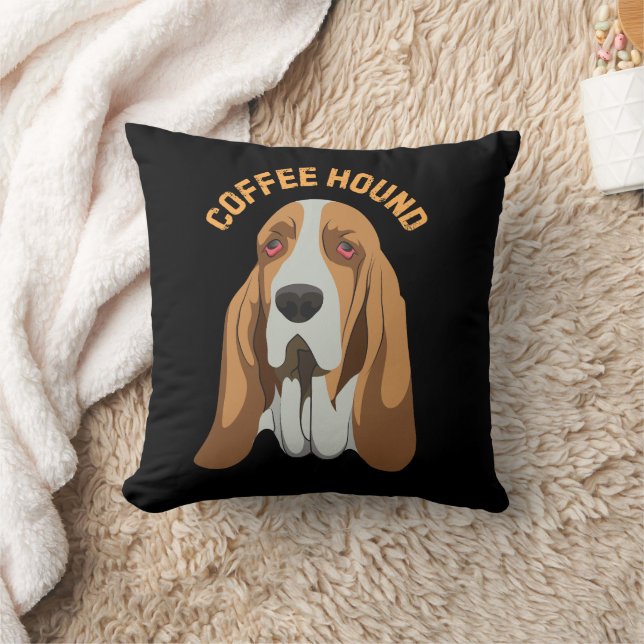 Coffee Hound Throw Pillow (Blanket)