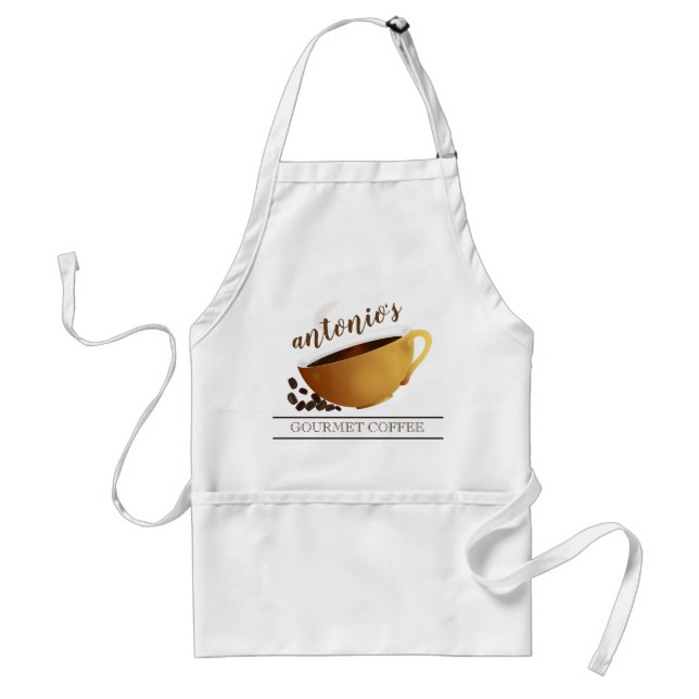 Coffee House Barista Personalized Standard Apron (Front)