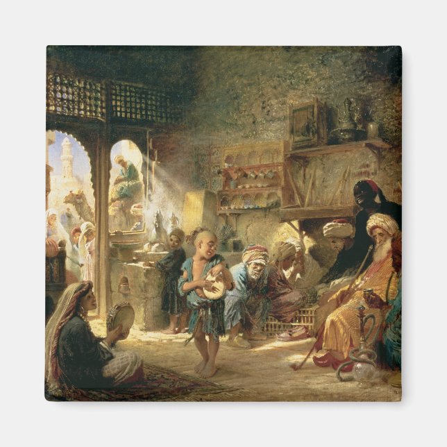 Coffee House in Cairo, 1870s Magnet (Front)