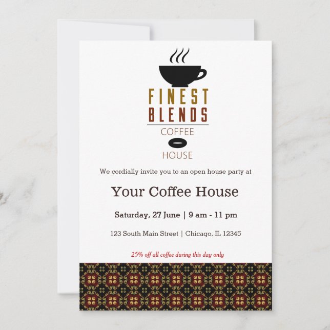 Coffee House Invitation (Front)