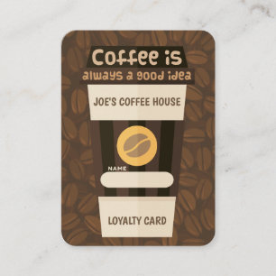 coffee house loyalty business card