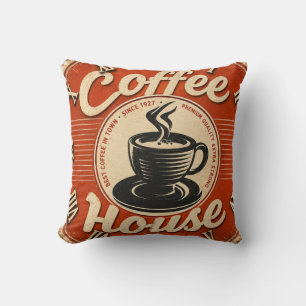Coffee House Throw Pillow